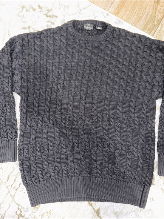 countess mara Other - Men's Cable Knit Crewneck Sweater - black vintage Countess Mara. New York.